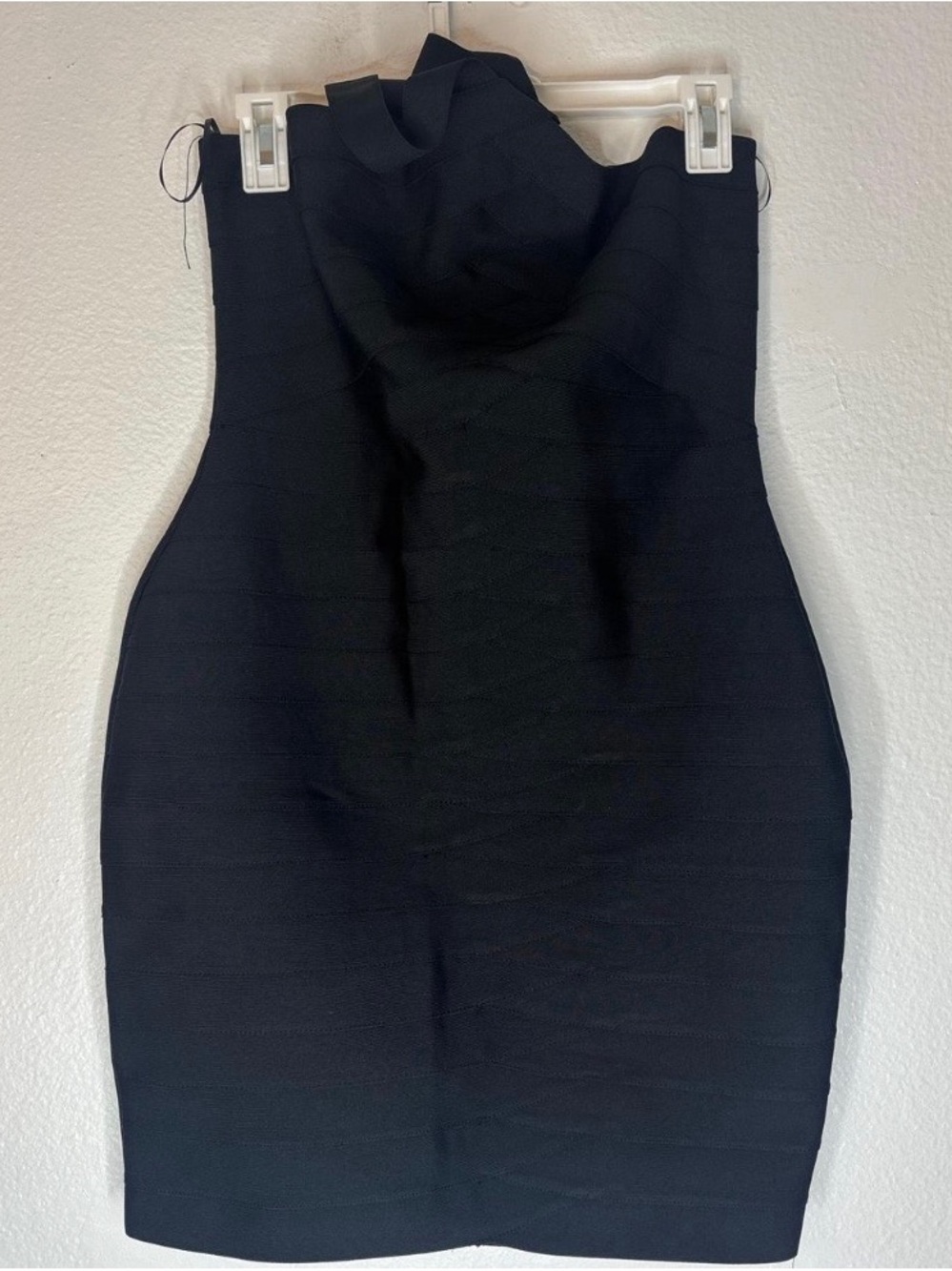 Fashion Nova Black Strapless Bandage Bodycon Dress